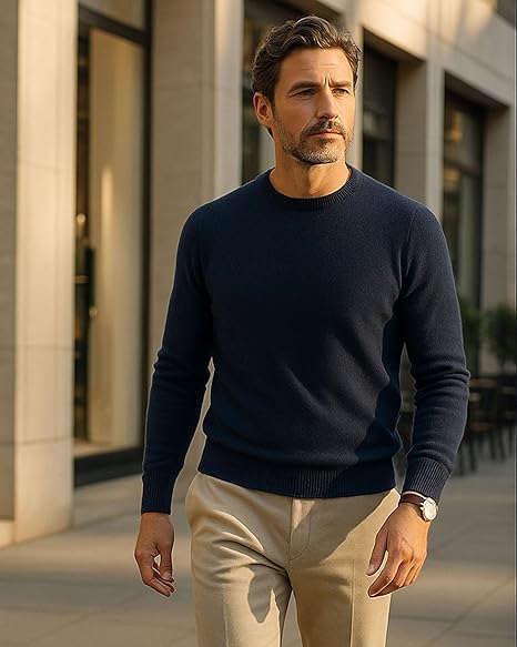 Maglione Girocollo Cashmere UOMO - CasaDelCashmere