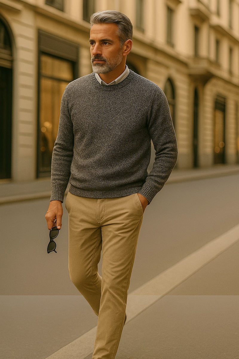 Maglione Girocollo Cashmere UOMO - CasaDelCashmere