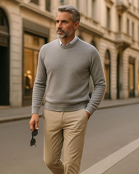 Maglione Girocollo Cashmere UOMO - CasaDelCashmere