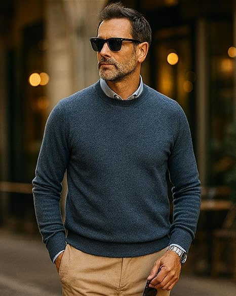 Maglione Girocollo Cashmere UOMO - CasaDelCashmere